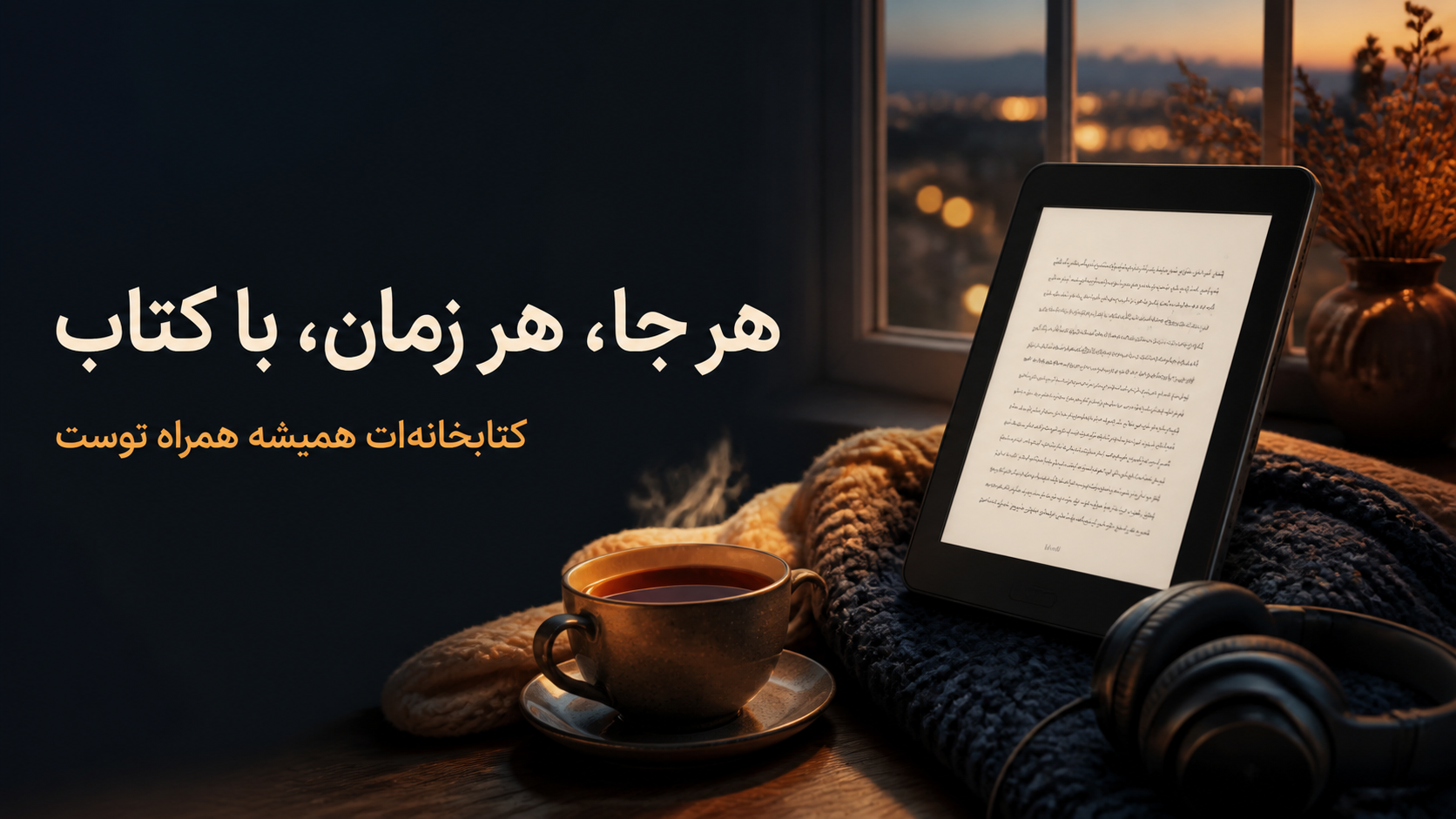 مطالعه دیجیتال آرام و دلنشین